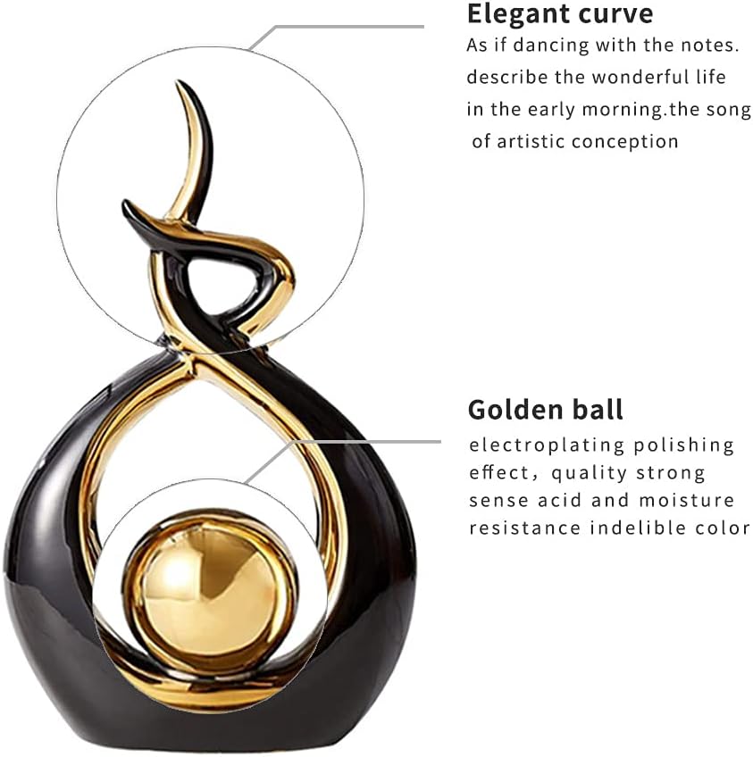 Norrclp Home Decor Modern Abstract Art Ceramic Statue Table Decorations for Dining Room Living Room Office Centerpiece