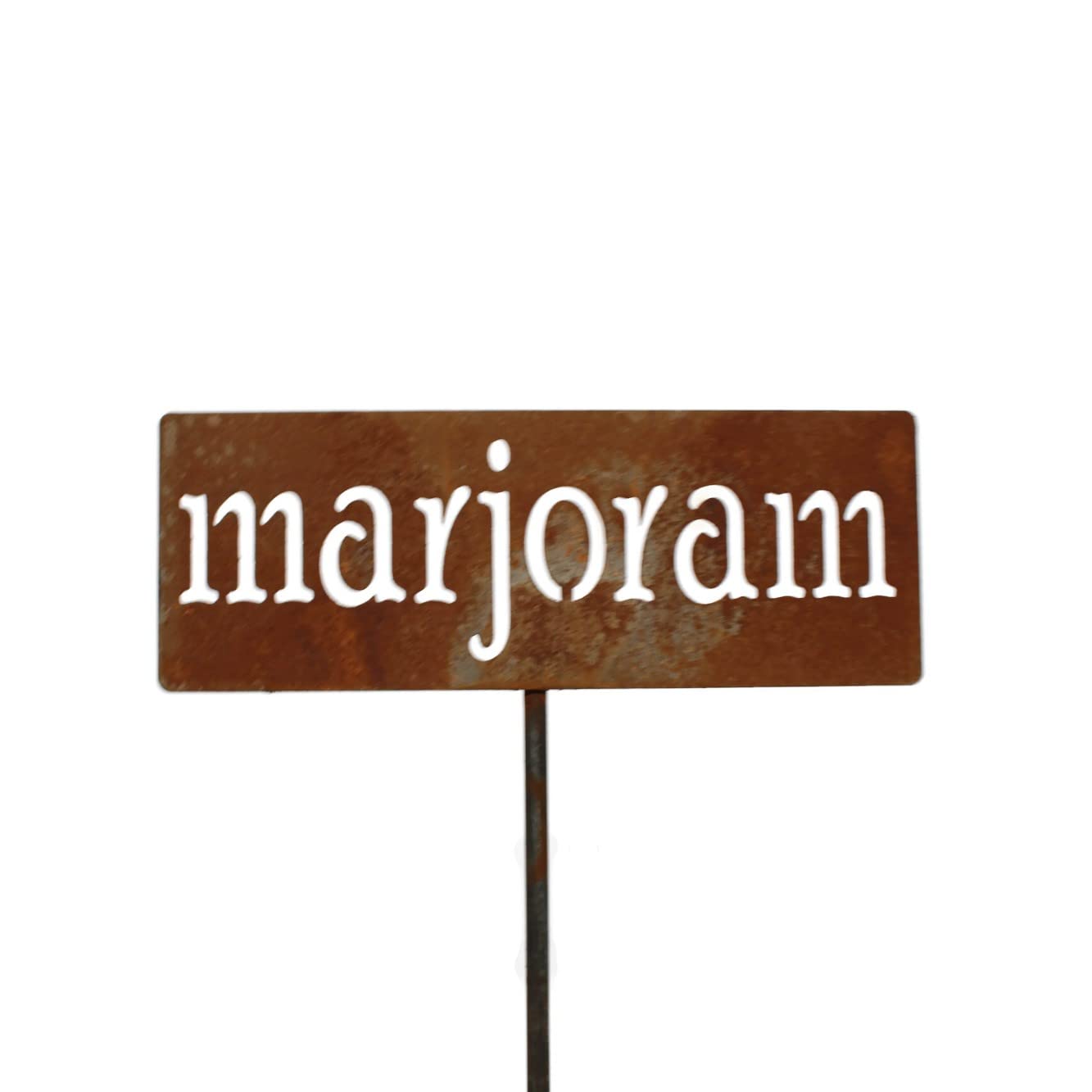 Classic Metal Garden Markers 19 Inches Tall (marjoram, Naturally Rusted)
