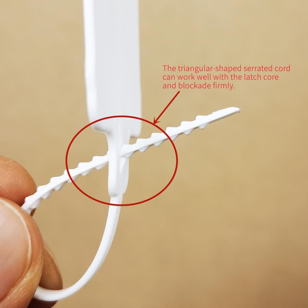 100pcs Reusable Blank Plastic Tags Ties Key Tags 1.45"*2.48" Serrated Tension Sealing Strap with Large Label Plastic Tie Mark Label Waterproof Hang Sign Write on Tag (5 Colors Mixed, 100pcs)