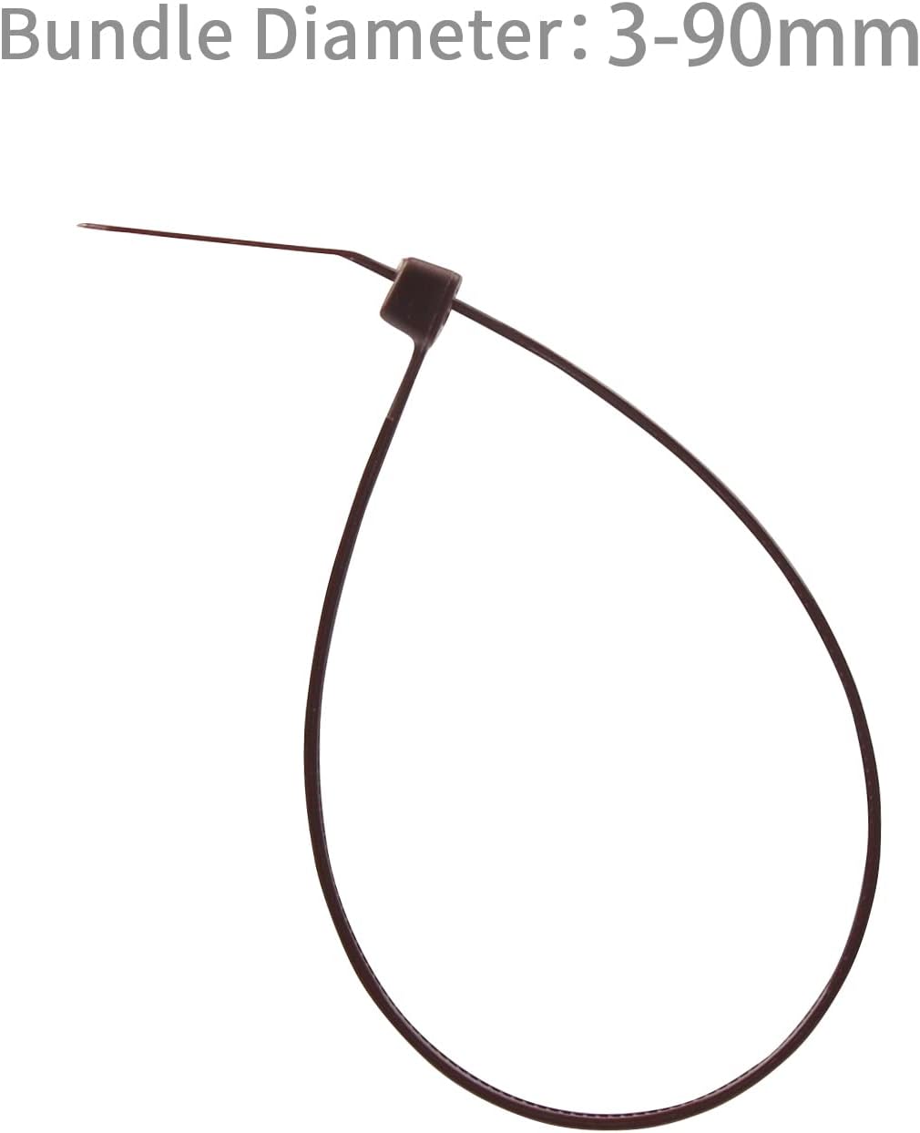 XINGO 100PCS Cable Zip Ties Heavy Duty, Premium Nylon Plastic Wire Ties with 50 Pounds Tensile Strength, Self-Locking Black Nylon Zip Ties for Indoor and Outdoor (14 inch, Brown)