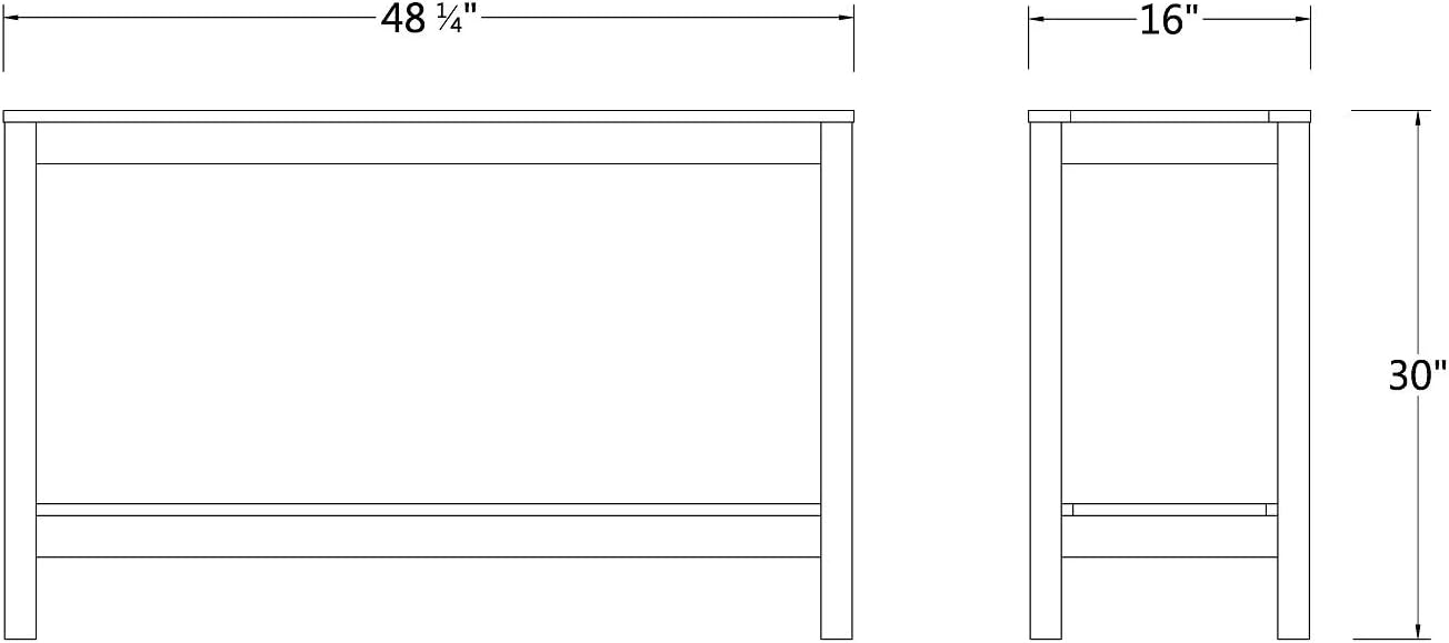 Cambridge Casual Solid Wood West Lake Outdoor Console Table – Weathered Gray Finish – Durable and Stylish Accent Plant Table for Patio, Deck, Porch, Garden, and Outdoor Spaces
