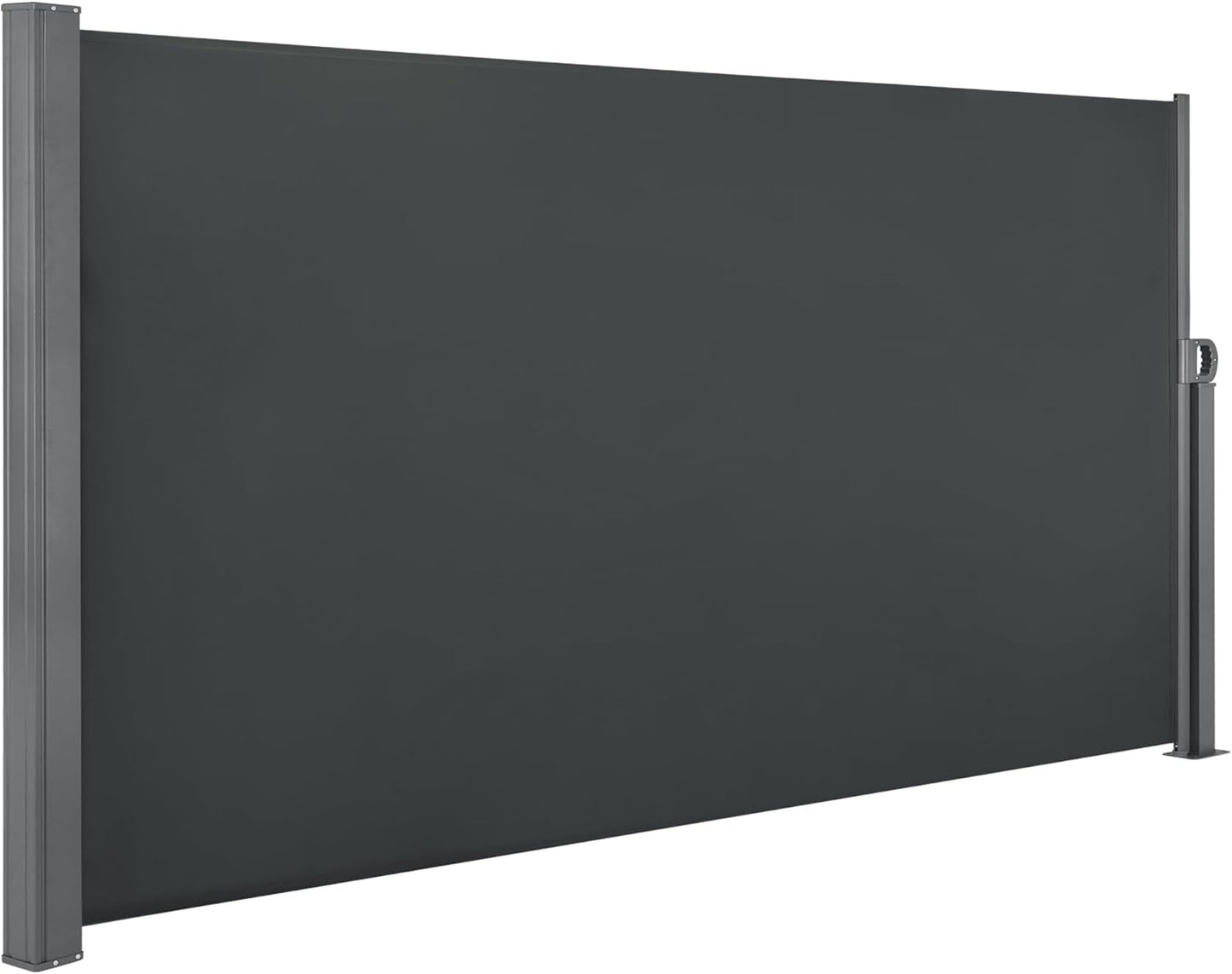 Macrout Retractable Side Awning for Patio & Balcony – Waterproof UV-Resistant Outdoor Privacy Screen, Folding Wind Block for Deck, Porch, Garden (Dark Grey, 138" x 63")