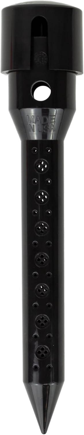 8 in. DEEP DRIP Garden Watering Stake (4 Pack) (Black) | UV-Protected ABS Plastic Deep Root Irrigation Spike for Flowers, Fruits, Vegetables, Potted Plants