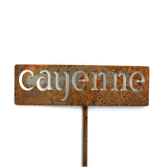 Classic Metal Garden Markers 19 Inches Tall (cayenne, Naturally Rusted)