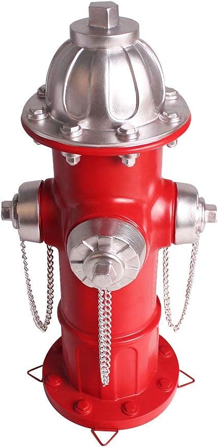 Dog Fire Hydrant Statue Puppy Pee Post and Gift for Fireman, Fire Hydrant Garden Decor Statue Large, Fire Hydrant for Dog