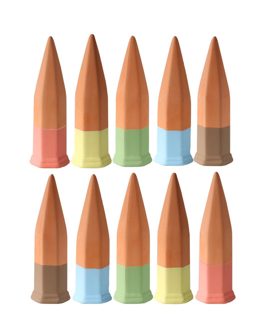 vensovo 10pcs Terracotta Watering Spikes - Colorful Automatic Self Watering Stakes, Plant Watering Devices for Wine Bottles Recycled Bottles, Clay Plant Garden Waterers for Vacations