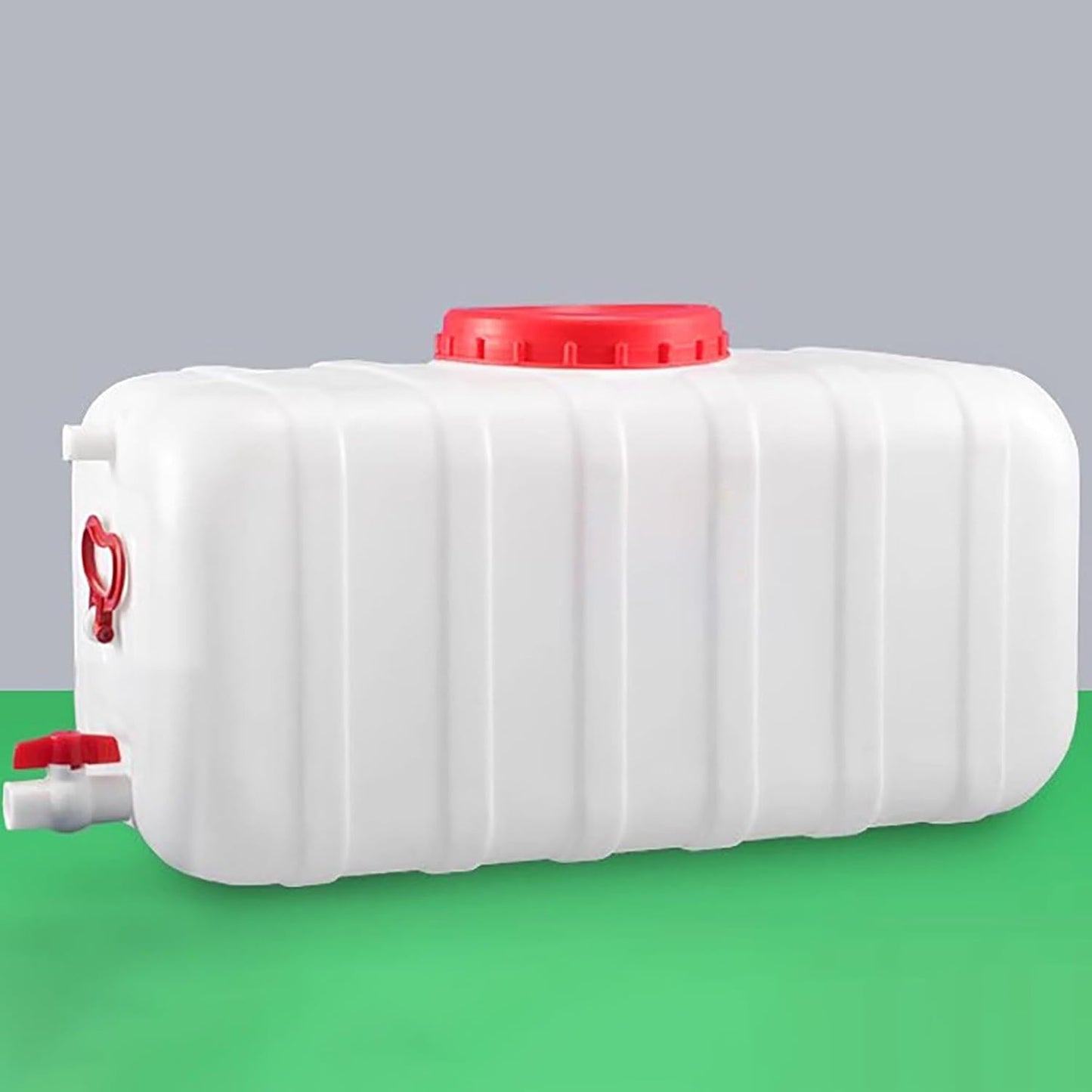 Plastic Portable Water Tank with Spigot for Camping Large Capacity Water Storage Tank Water Container for Emergency Storage Household Outdoor Camping RV Self-Driving(Size:200L/50gallon)