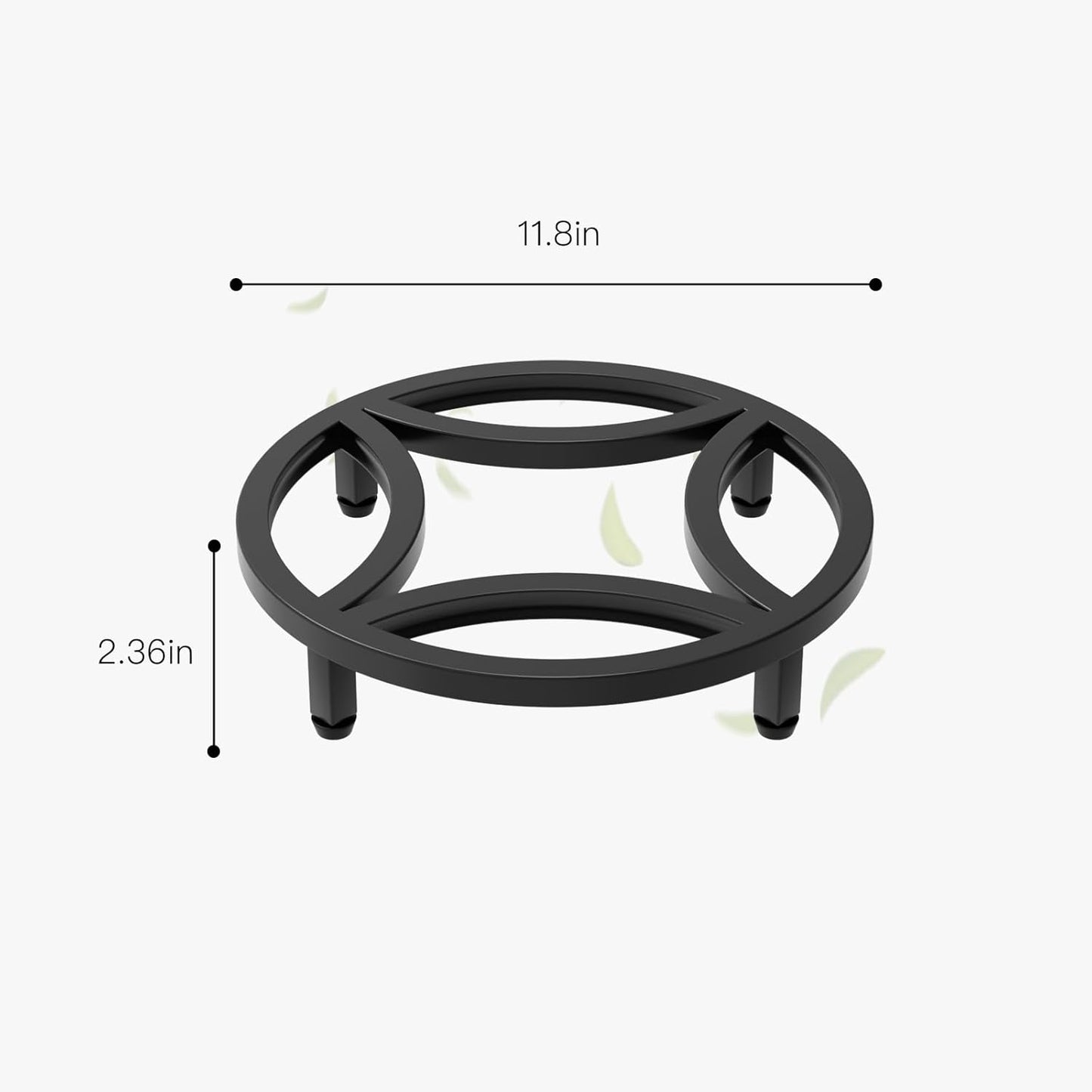 Zhongma 2 Pack 11.8" Sturdy Potted Plant Stand Flower Pot Holder Heavy Duty Construction, Low Plant Stand for Home Indoor and Outdoor, Sturdy plant riser and saucer without Installation Required