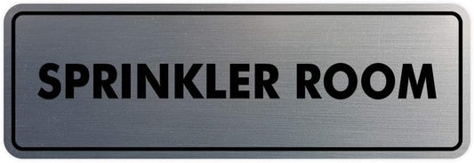 Signs ByLITA Standard Sprinkler Room Sign (Brushed Silver) - Large