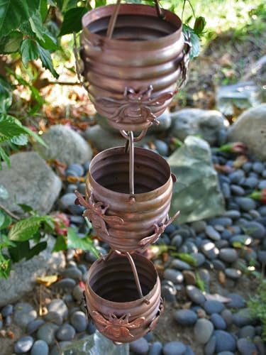 Nutshell Stores Honeybee & Hive Copper Rain Chain - Copper - 14 Feet