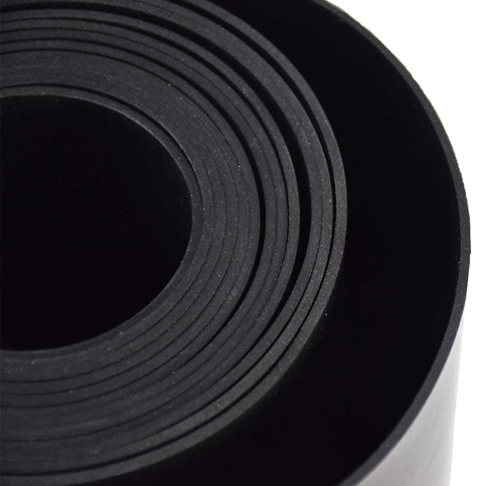 DOBTIM Neoprene Rubber Strips 1/16 (.062)" Thick X 3" Wide X 10' Long, Solid Rubber Rolls Use for Gaskets DIY Material, Supports, Leveling, Sealing, Bumpers, Protection, Abrasion, Flooring, Black