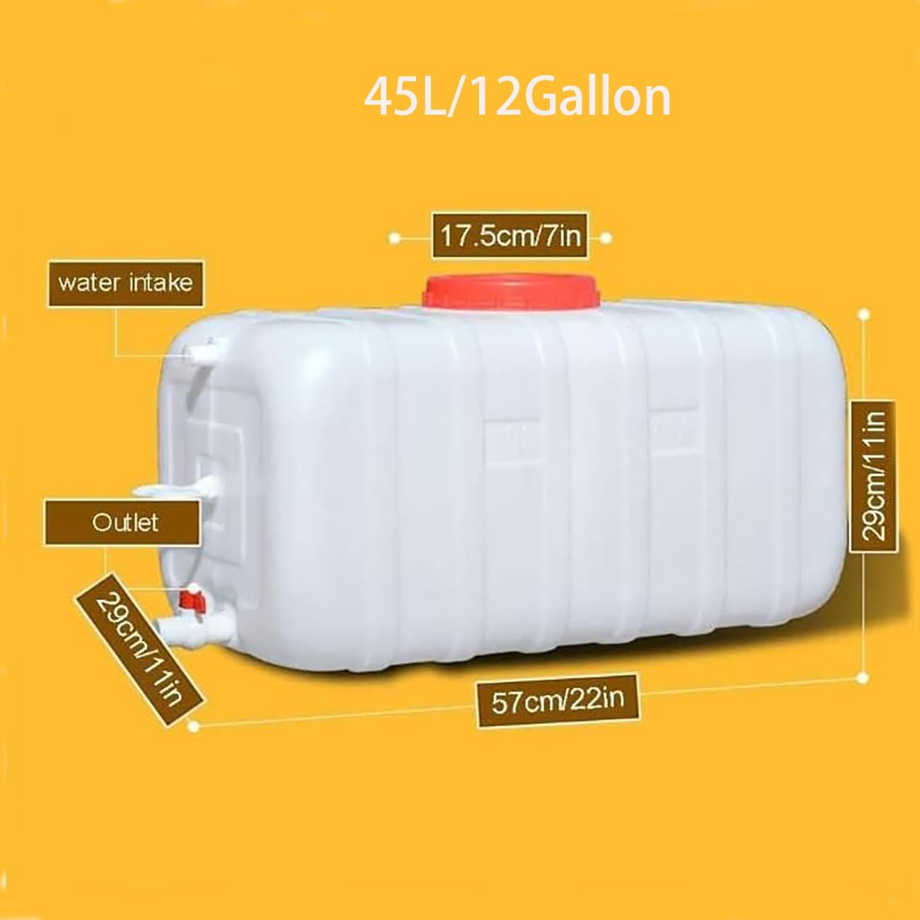 Large Capacity Water Tank with Faucet for Household and Outdoor Use - Portable and Durable Plastic Water Storage Cube