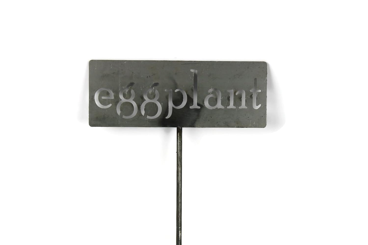 Classic Metal Garden Markers 19 Inches Tall (eggplant, Raw, Unfinished Steel (will rust with time))