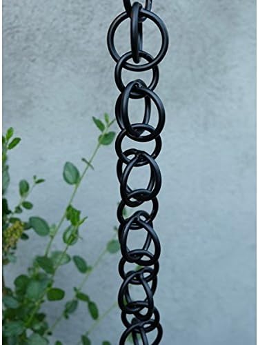 Nutshell Stores Double Loops Rain Chain - Black - 20 Feet