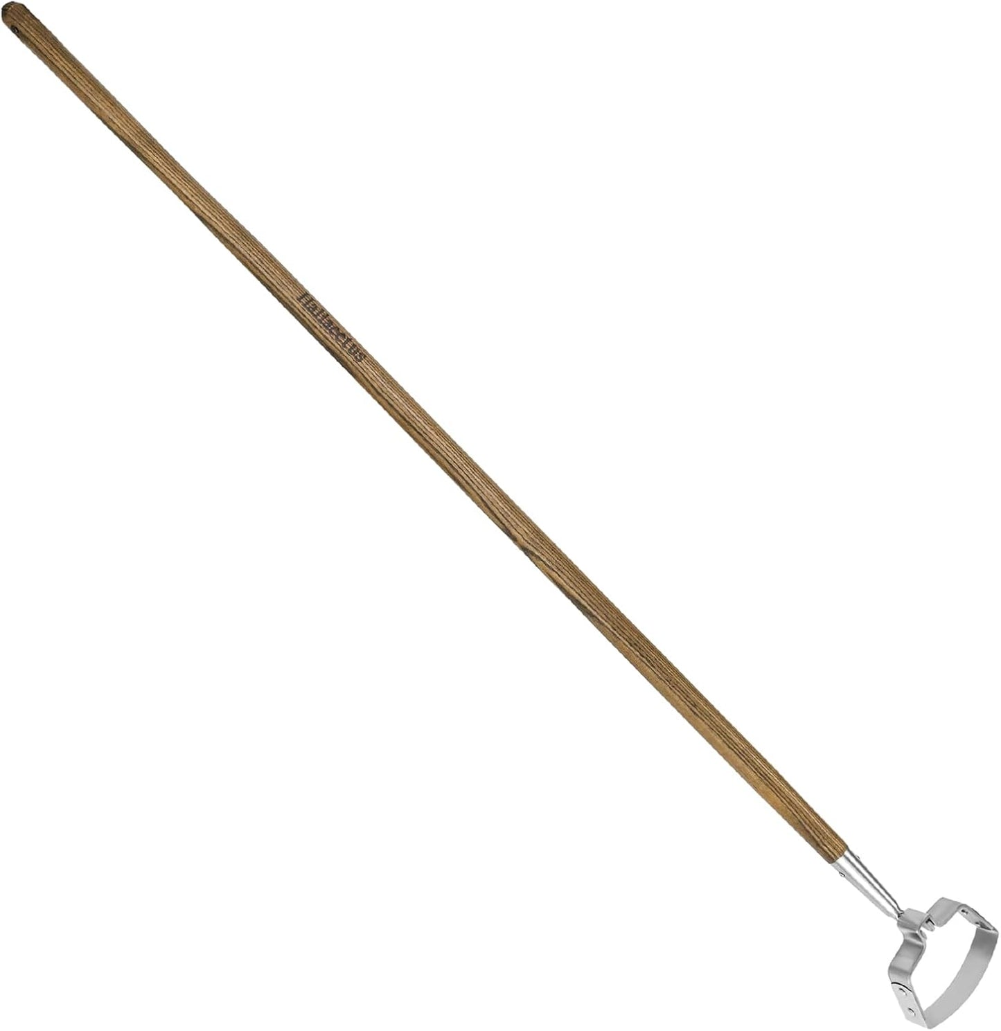 Haliaeetus Hula Hoe, 58'' Stainless Steel Stirrup Hoe, Action Hoe for Weeding in Push-Pull Motion, Scuffle Hoe with Comfortable Wood Long Handle for Standing to Weed on Flower Bed and Between Plants