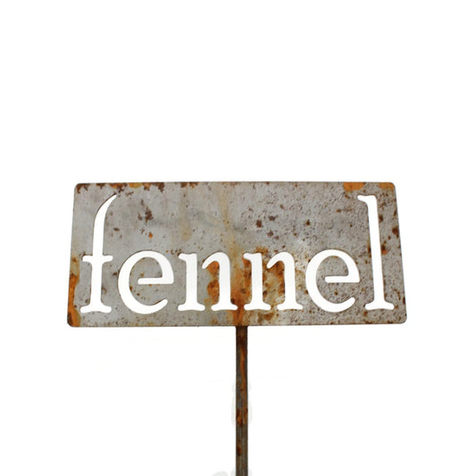 Classic Metal Garden Markers 19 Inches Tall (fennel, Naturally Rusted)