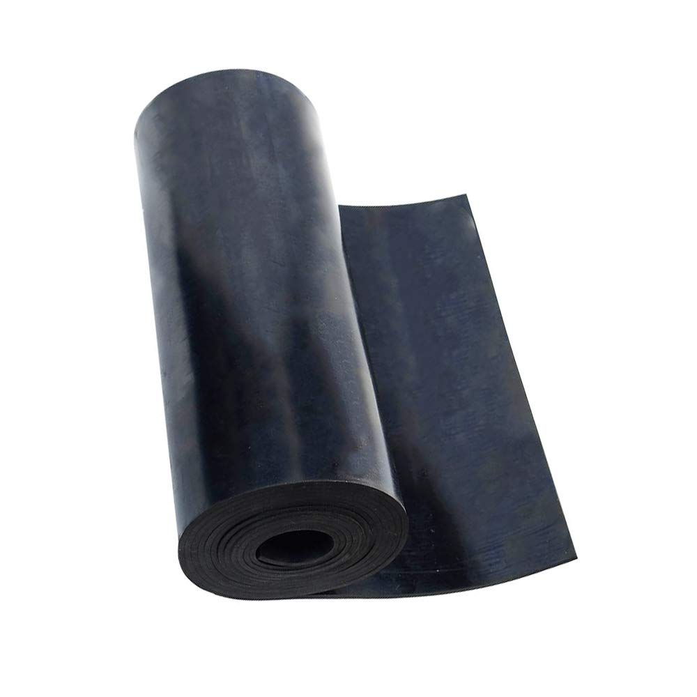 DOBTIM Neoprene Rubber Sheet Rolls 1/8 (.125)" Thick X 12" Wide X 10' Long, Solid Rubber Strips Use for Gaskets DIY Material, Supports, Leveling, Sealing, Protection, Abrasion, Flooring, Black