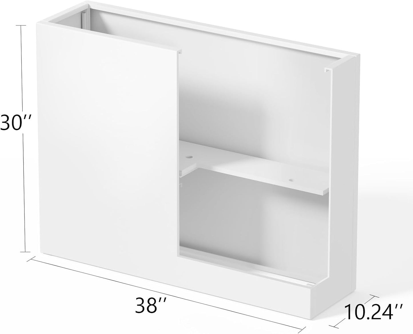 Stoog 38" Large Planters for Outdoor Plants Set of 2, All-Weather Rectangular Metal Planter Box with Removable Insert Shelf, Ideal for Plants, Flowers, Vegetables, Garden, White