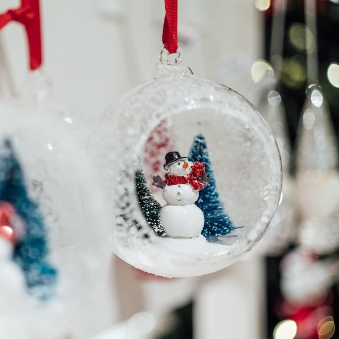 12 Pcs 3.15"/ 8cm Hanging Candle Holder Glass Globes for Candles, Air Plant Holders Terrarium Hanging Tea Lights Candle Holder Home Wedding Party Tree Decoration