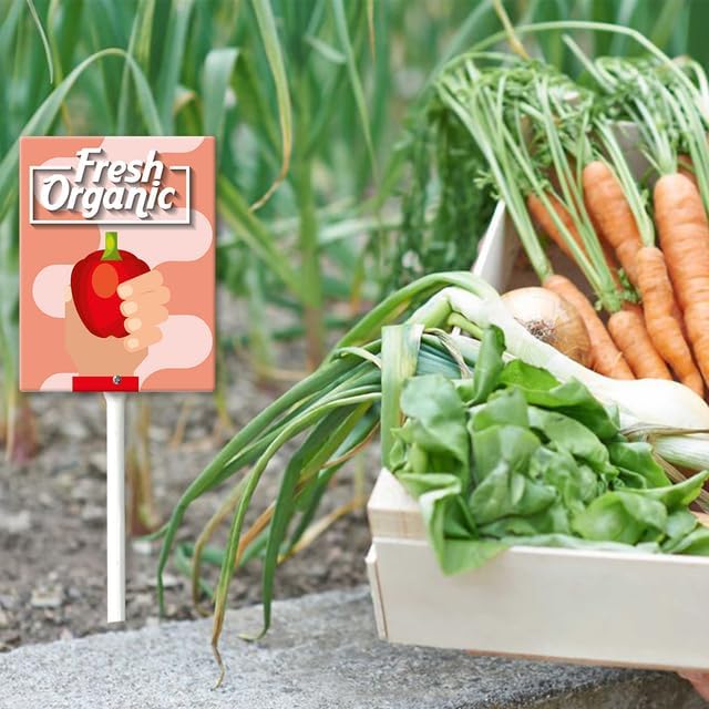 Eveokoki Aluminum Seed & Plant Labels - Plant Markes for Seedlings-Plant Tags for Pots - Garden Signs for Vegetable - Durable Markers for Plants Outdoor Waterproof - Garden Decor for Farmhouse