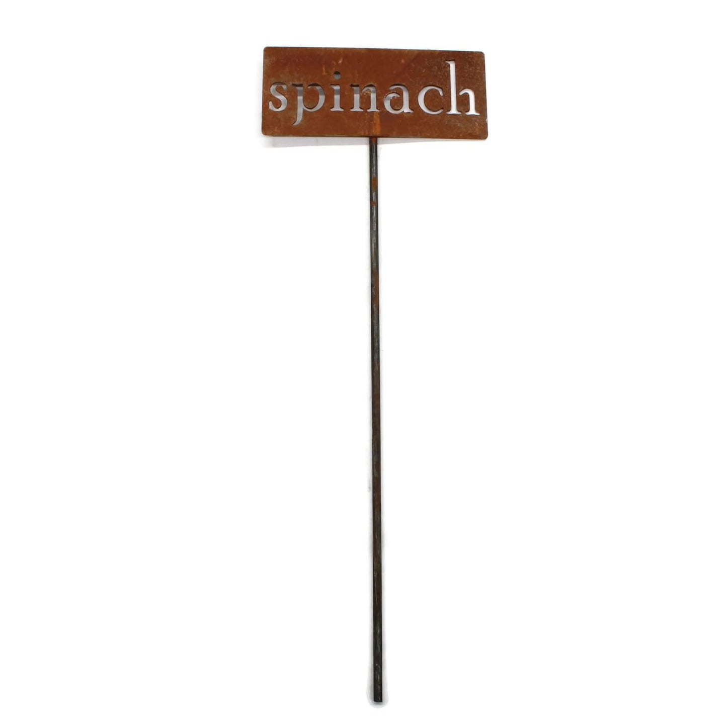 Classic Metal Garden Markers 19 Inches Tall (spinach, Naturally Rusted)