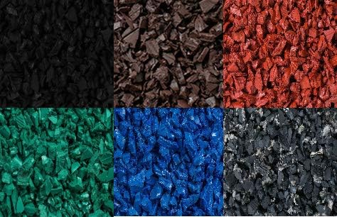 Playsafer Rubber Mulch Nuggets Protective Flooring for Playgrounds, Swing-Sets, Play Areas, and Landscaping (2,000 LBS - 77 CU. FT, Blue)