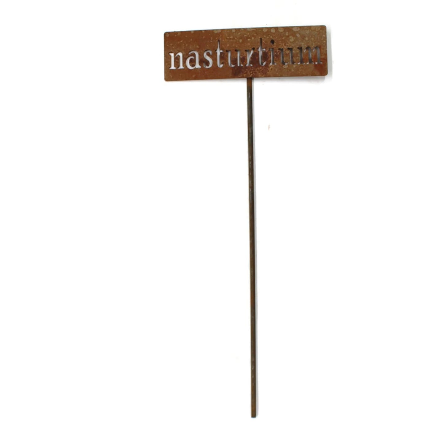 Classic Metal Garden Markers 19 Inches Tall (nasturtium, Naturally Rusted)