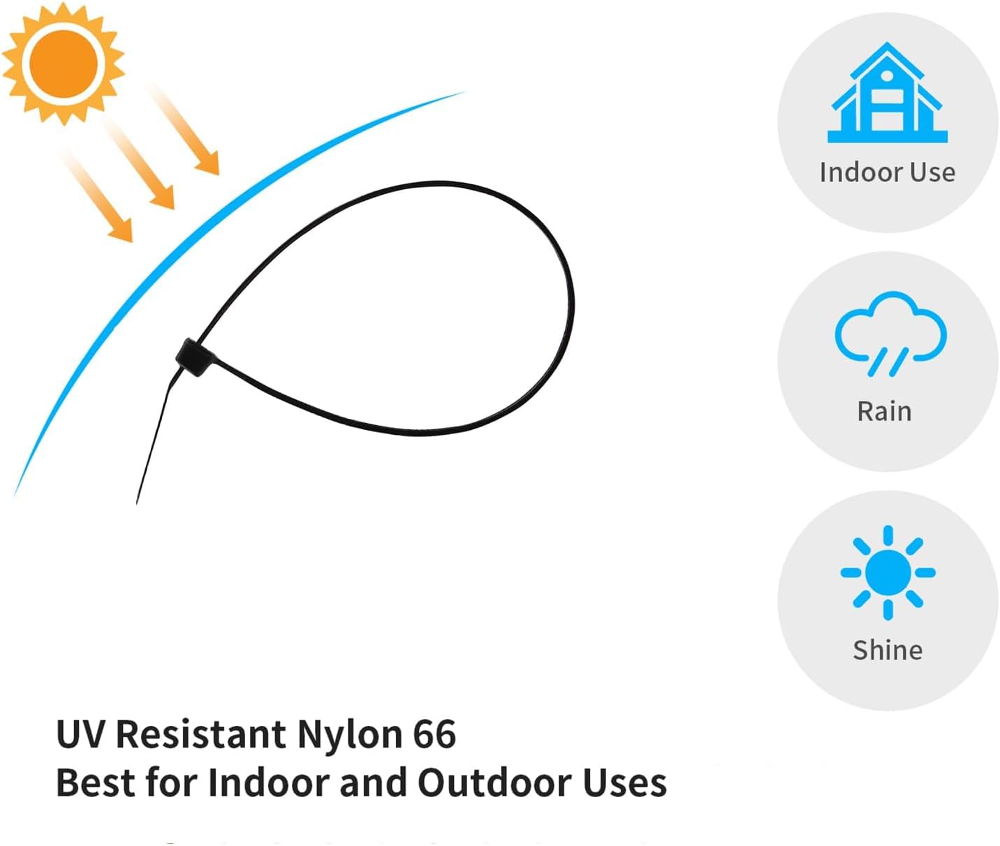 8 Inch Army Green Zip Tie 1000 PCS, 40 Lbs - Small to Medium Zip Tie, Nylon PA66 UV Resistant Cable Tie Heavy Duty for Indoor and Outdoor Use - Ideal for bundling and securing objects