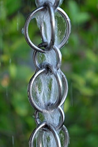 Nutshell Stores Double Loops Rain Chain - Stainless Steel - 20 Feet