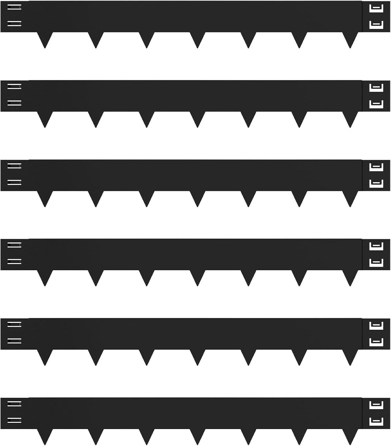 Galvanized Steel Landscape Lawn Edging 40 Inch Strips, Steel Edging 5 Inch Depth,6-Pack Black Bendable Metal Landscape Edging,Metal Edging for Landscaping (20FT Total Length)