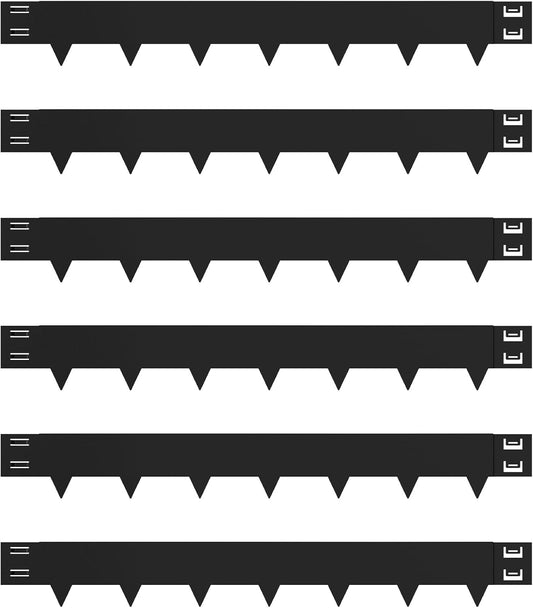 Galvanized Steel Landscape Lawn Edging 40 Inch Strips, Steel Edging 5 Inch Depth,6-Pack Black Bendable Metal Landscape Edging,Metal Edging for Landscaping (20FT Total Length)
