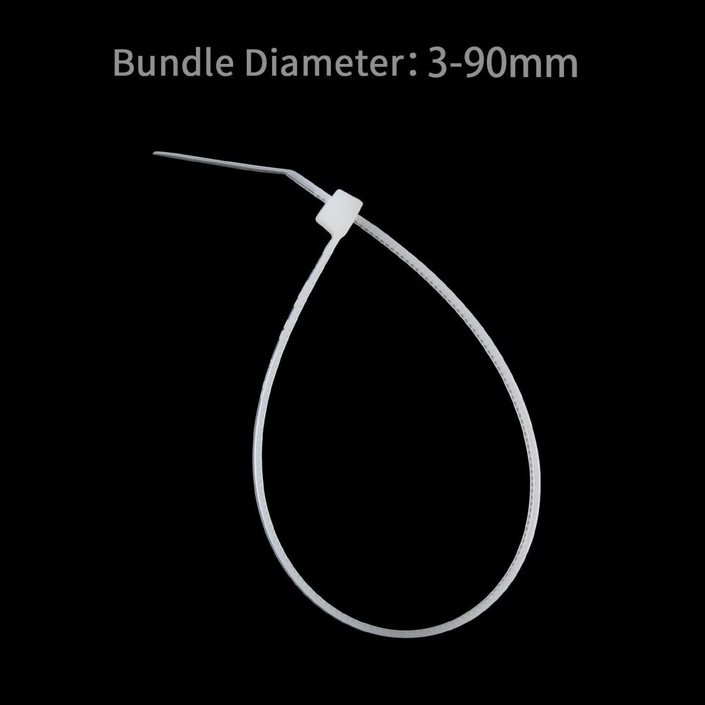 XINGO 100PCS Cable Zip Ties Heavy Duty, Premium Nylon Plastic Wire Ties with 50 Pounds Tensile Strength, Self-Locking Black Nylon Zip Ties for Indoor and Outdoor (14 inch, White)