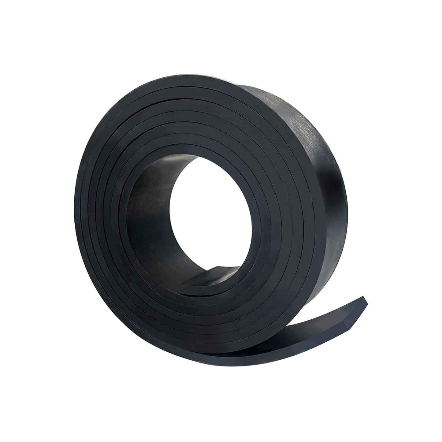 Black Solid Rubber Strip, 1/4 (.25)" Thick X 2" Wide X 10'Long, Solid Flat Rubber Roll for Anti-Slip, Anti-Vibration, DIY Gaskets, Crafts, Sealing, Supports, Protection