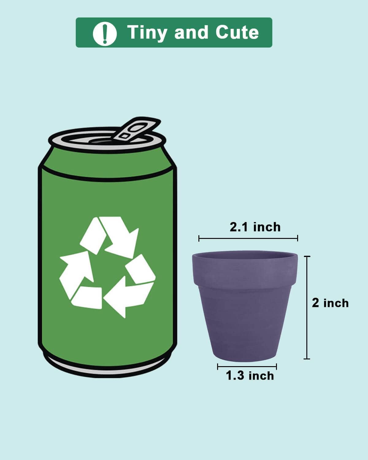 vensovo 48 Pcs 2" Tiny Terracotta & Terra Cotta Pots with Drainage - Purple Small Mini Clay Ceramic Pottery Planter Ideal for Indoor/Outdoor Plants, Crafts, Wedding Favors