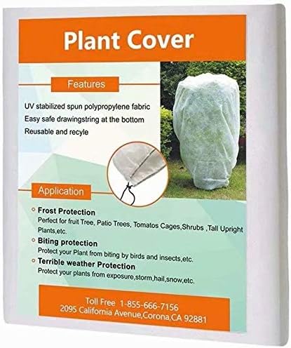 Agfabric Freeze Protection Plant Cover 1.5oz 144"x96" Winter Plant Protection Shrub Jacket,Frost Blankets for Garden/Trees,White