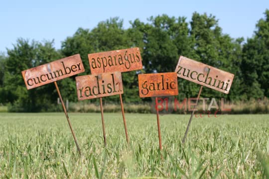 Classic Metal Garden Markers 19 Inches Tall (carrots, Naturally Rusted)