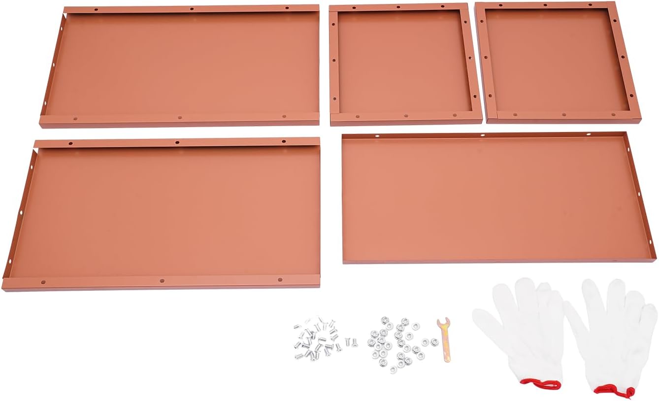 31.5" L x16 W x16 H Metal Flower Boxes Planter Boxes Outdoor Raised Garden Bed Indoor Outdoor Planting Bed Rose Gold Rectangle Planter Box for Patios Lawn Yard Decor Storage