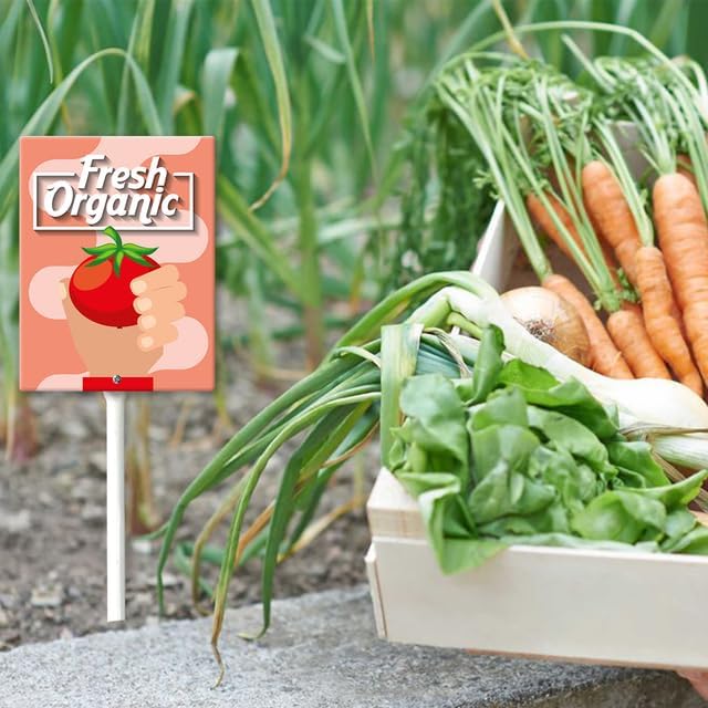 Eveokoki Aluminum Seed & Plant Labels - Plant Markes for Seedlings-Plant Tags for Pots - Garden Signs for Vegetable - Durable Markers for Plants Outdoor Waterproof - Garden Decor for Farmhouse