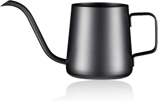 12 oz / 350 ml Watering Can Indoor Plants, Stainless Steel Plant Watering Can with Long Spout (Black) (34oz)