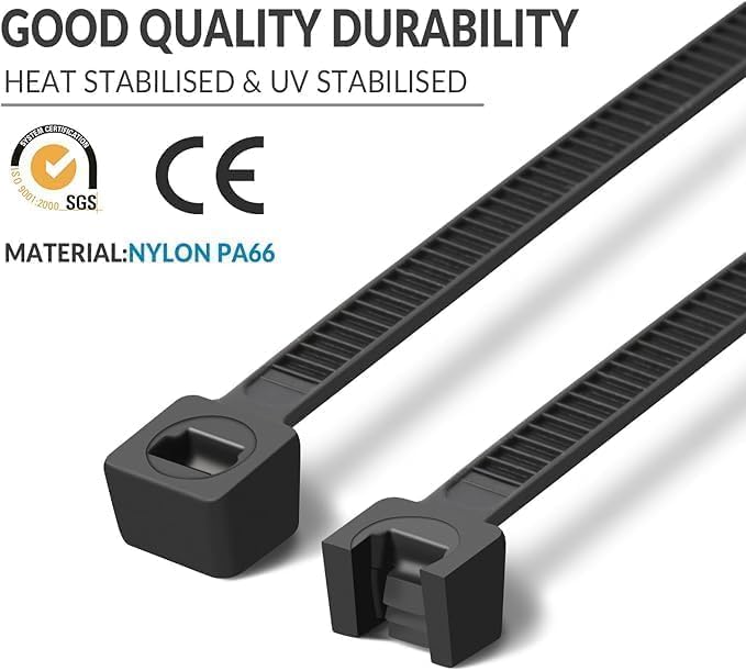 XINGO 12 Inch Green Zip Ties Heavy Duty 100 Pack, 120 LBS Tensile Strength, Premium Nylon Cable Wire Ties, Self-locking Plastic Ties for Indoor and Outdoor Use