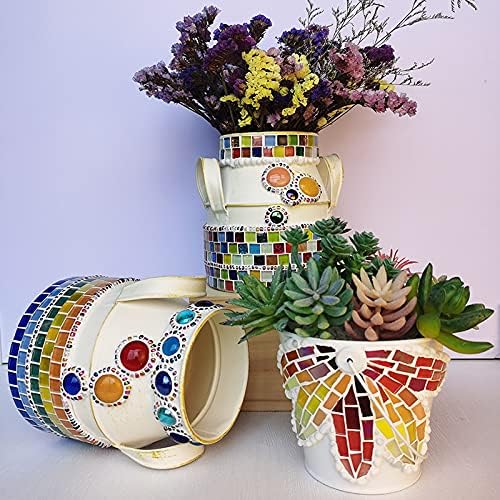 1.1lb Irregular Crystal Mosaic Tiles,Small Mosaic Tile DIY Hobbies Children Handmade Crystal Craft for Crafts Bulk DIY Picture Frames Handmade Jewelry Coaster (White Series)