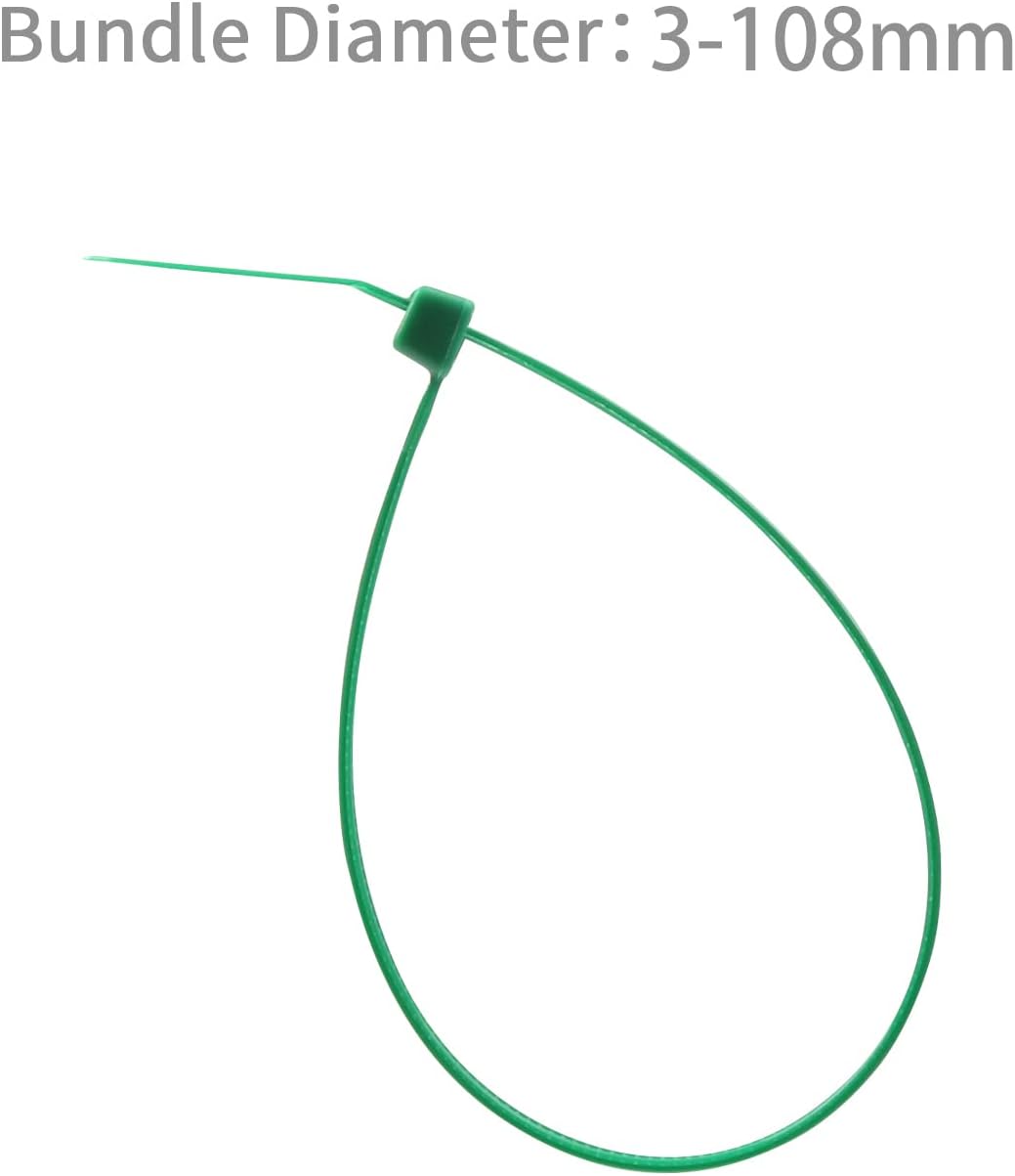 XINGO 100PCS Cable Zip Ties Heavy Duty, Premium Nylon Plastic Wire Ties with 50 Pounds Tensile Strength, Self-Locking Black Nylon Zip Ties for Indoor and Outdoor (16 inch, Dark Green)