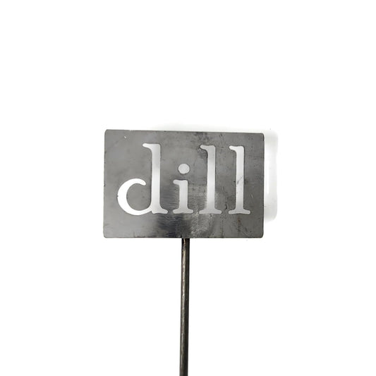 Classic Metal Garden Markers 19 Inches Tall (dill, Raw, Unfinished Steel (will rust with time))