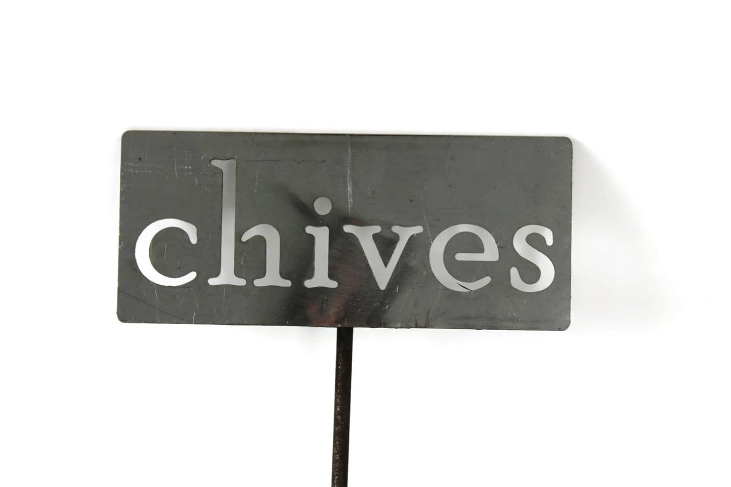 Classic Metal Garden Markers 19 Inches Tall (chives, Raw, Unfinished Steel (will rust with time))