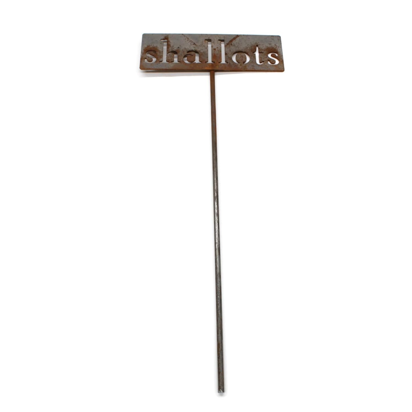 Classic Metal Garden Markers 19 Inches Tall (shallots, Naturally Rusted)