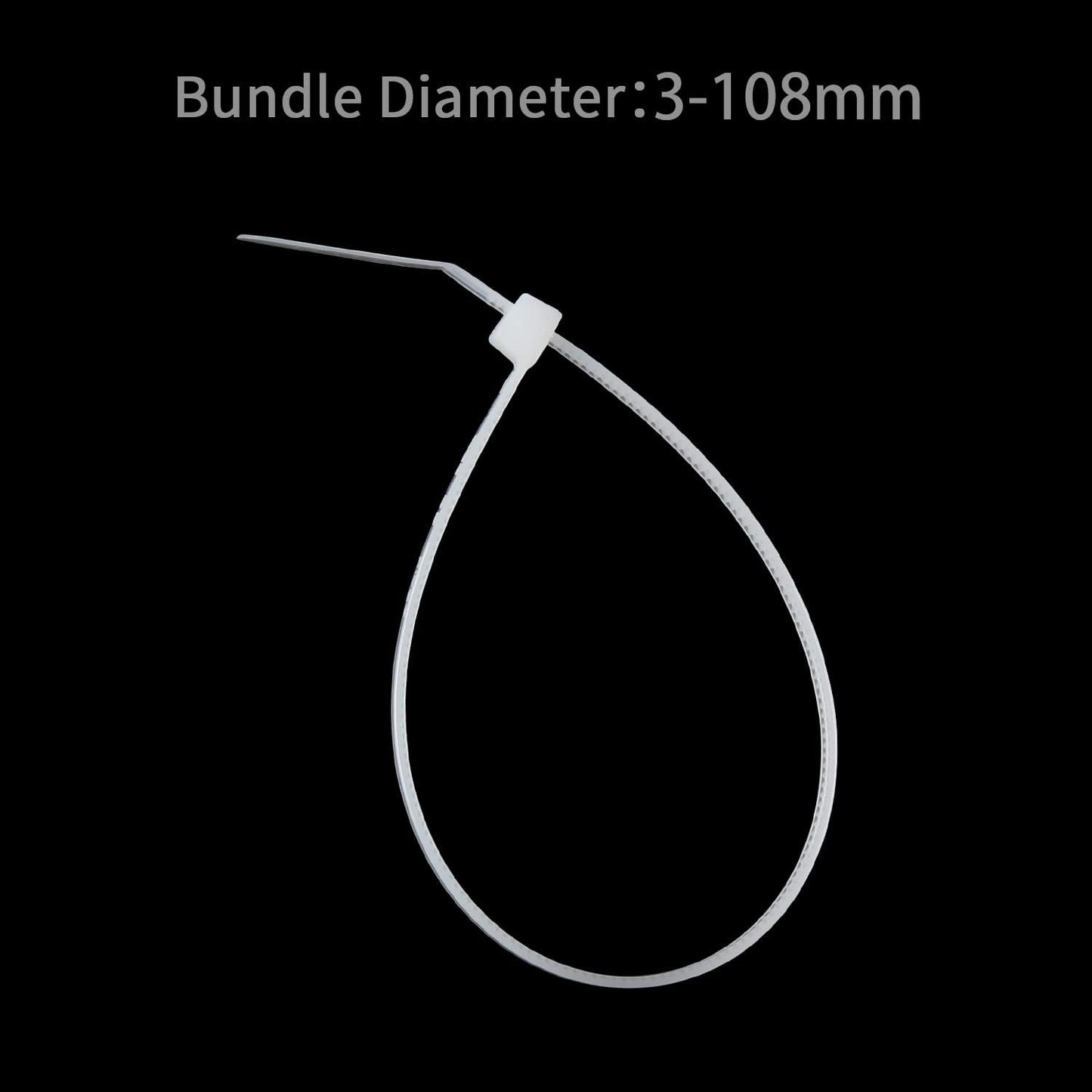 XINGO 100PCS Cable Zip Ties Heavy Duty, Premium Nylon Plastic Wire Ties with 50 Pounds Tensile Strength, Self-Locking Black Nylon Zip Ties for Indoor and Outdoor (16 inch, White)