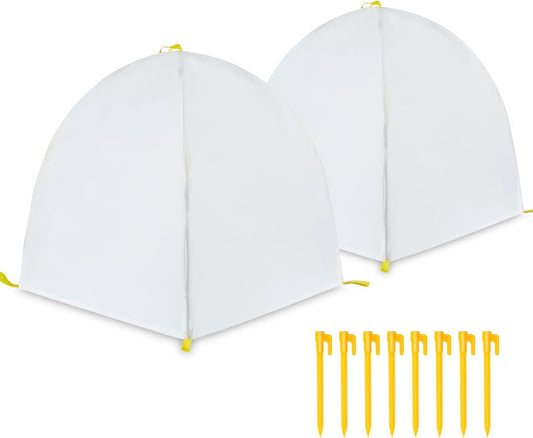 Plant Covers Freeze Protection,Plant Protector and Cover,Winter Snow & Frost Covers with Stakes,Warm Plant Tent, Protecting Fruit Tree Potted Plants and Shrub from Freezing Animals Eating.(2 Pack)
