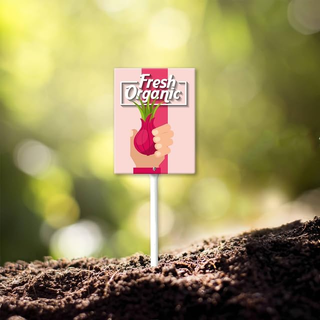 Eveokoki Aluminum Seed & Plant Labels - Plant Markes for Seedlings-Plant Tags for Pots - Garden Signs for Vegetable - Durable Markers for Plants Outdoor Waterproof - Garden Decor for Farmhouse