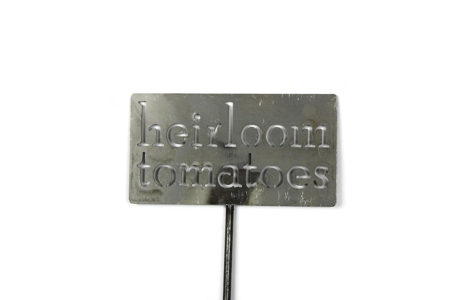 Classic Metal Garden Markers 19 Inches Tall (heirloom tomatoes, Raw, Unfinished Steel (will rust with time))