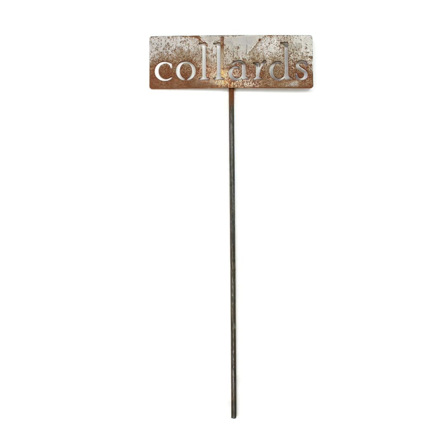 Classic Metal Garden Markers 19 Inches Tall (collards, Naturally Rusted)